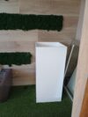 Lavabo freestending a colonna quadratro bianco opaco